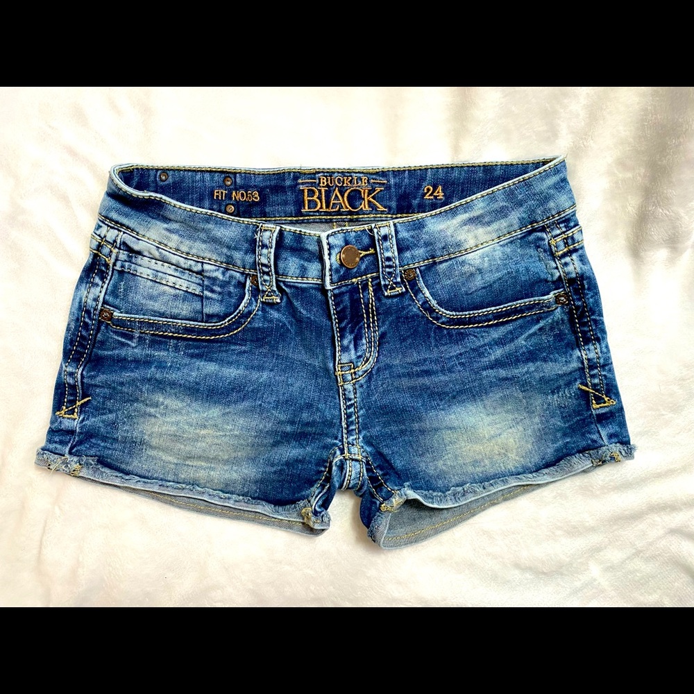 Buckle Black Shorts